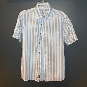 KUHL Button Up Striped Short Sleeve Shirt